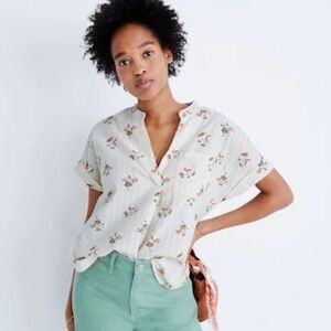 Madewell Bower Popover Shirt in Marseille Daises